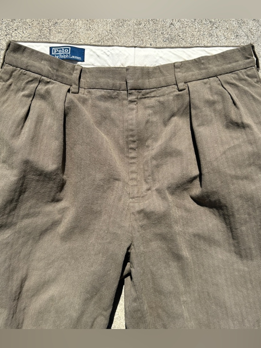 Vintage Polo Ralph Lauren Green Pleated Hammond Pants 34x30
